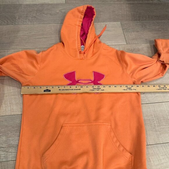 UNDER ARMOUR WOMENS ORANGE HOODIE MEDIUM - Picture 3 of 6